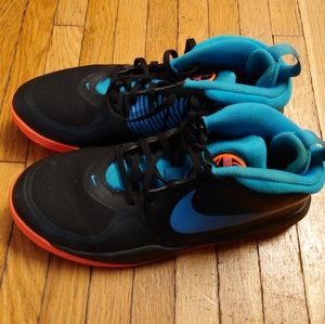 Nike size 7Y blue black orange running shoes